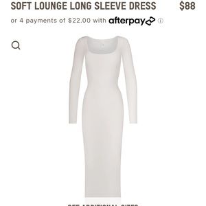 SKIMS Soft lounge long sleeve dress *NWT* XXS